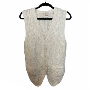 Hand knit New York Style Knit Button Front Top / Vest